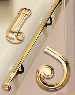 Brass Handrails and Fittings by Grande Forge