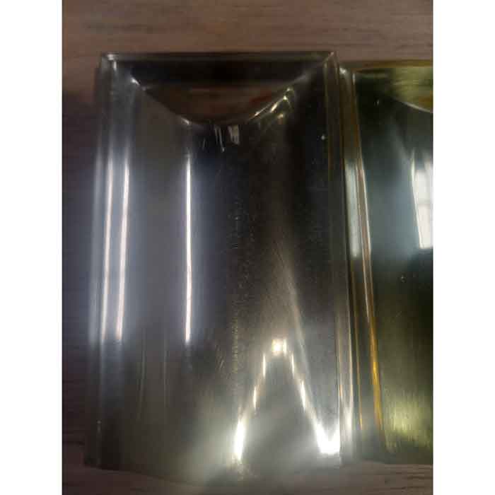Brass Square Terminal for 2-1/4" wide handrail
