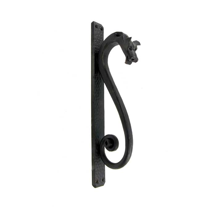 Hand forged dragon pull handle