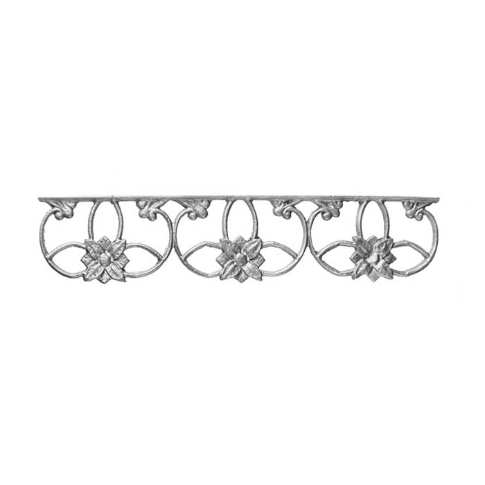 4" Tall Cast Iron Valance, Wedding Ring Style, Double Faced