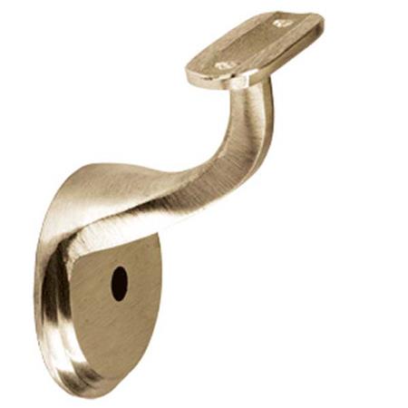 Flat Saddle Wall Mount Handrail Brackets in Satin Bronze