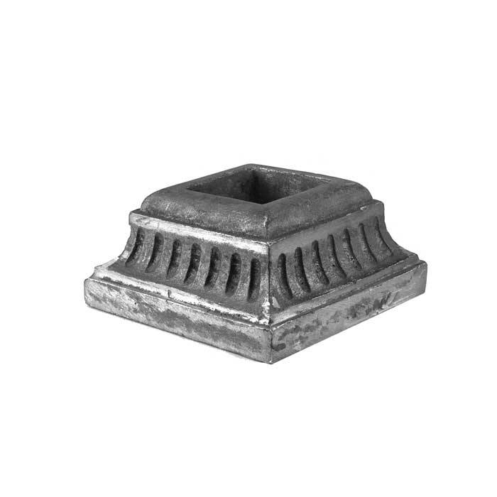 Base Shoe for 1-1/2" sq., Aluminum, 1-3/4" Tall