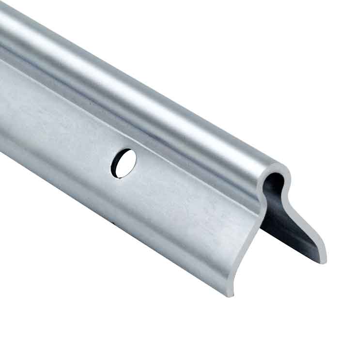 Round Profile Track, Galvanized, to be Cemented in Place
