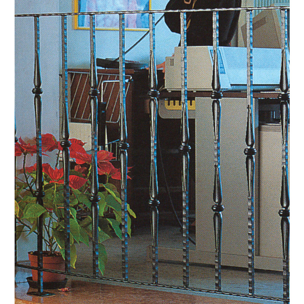 Railing showing Balusters with Collar and Spoon Shape