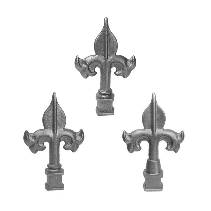 Cast Iron Finials, Classic Spear Design for 1/2" to 3/4" Square Bar