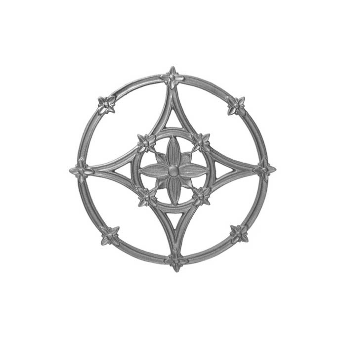 DISCONTINUED - 14-1/2" dia. Cast Iron Circle, Cathedral Style, Double Faced