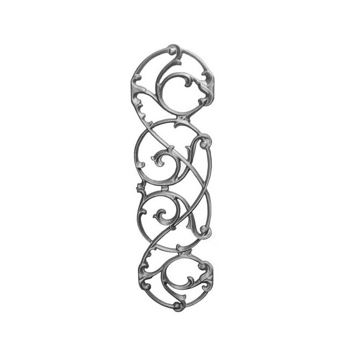 28-1/2" Tall Cast Iron Panel, Pontalba Style, Single Faced