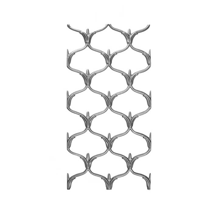 25-1/4" Tall Cast Iron Panel, Tulip Style, Double Faced