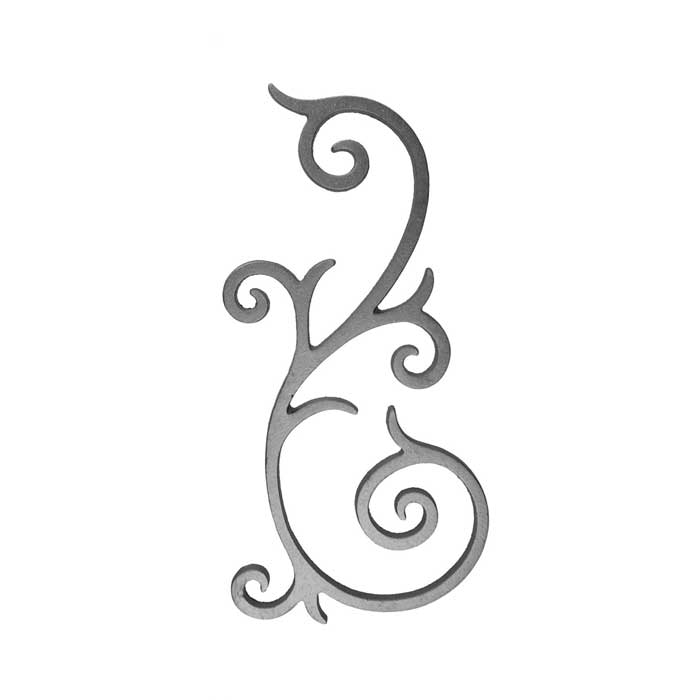 19" Tall Cast Iron S-Scroll Panel, Double Faced