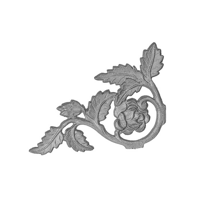 4-1/2" Tall Insert, Cast Iron, Rose Style, Double Faced