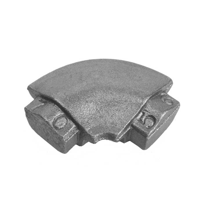 Round Corner Bend, Cast Iron, use with Tubular Handrail THR