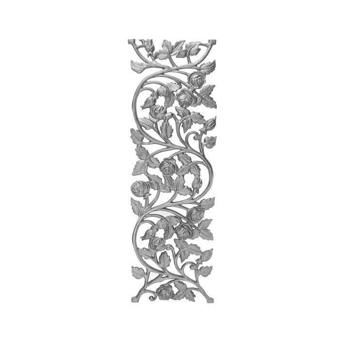 28-1/4" Tall Cast Iron Panel, Rose Style, Double Faced