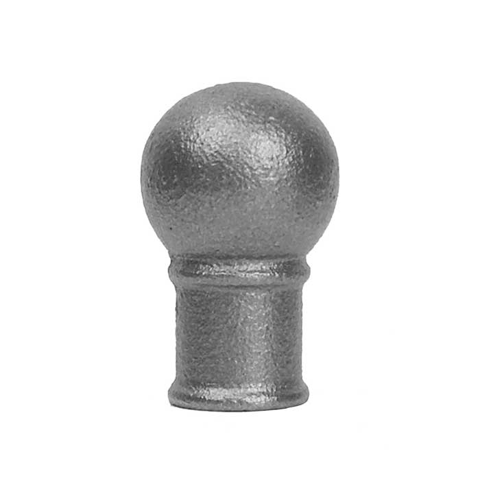 Ball Finial for 1/2" dia., Cast Iron, 2" Tall x 1-1/4" Wide