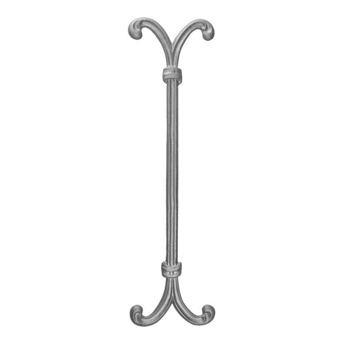 26" Tall Cast Iron Baluster w/Scroll Ends, Double Faced