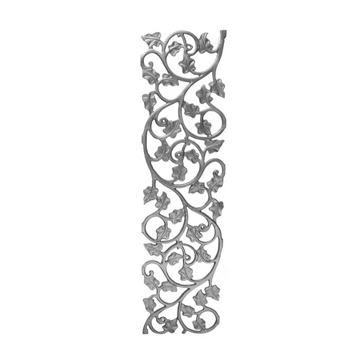 31" Tall Cast Iron Panel, Ivy Leaf Style, Double Faced