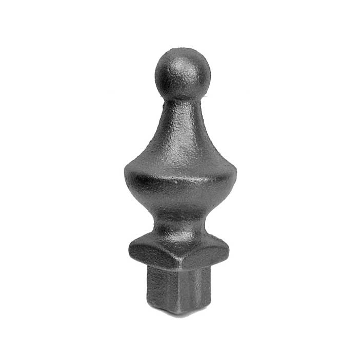Plug Finial fits in 1" sq., Cast Iron, 4-1/4" Tall, 3/4" Deep Plug
