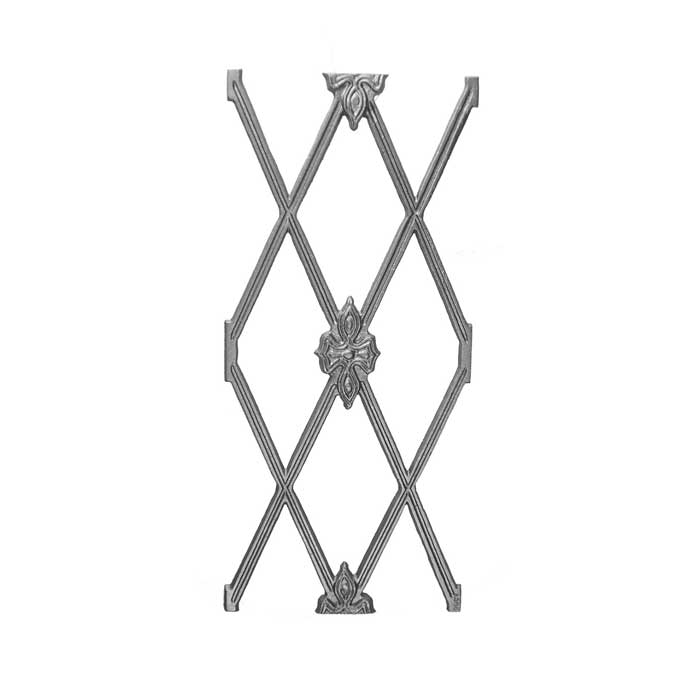 23" Tall Cast Iron Panel, Modern Style, Double Faced