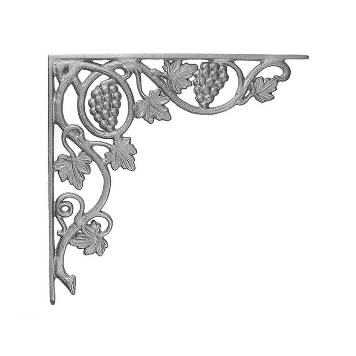16-1/4" Tall Cast Iron Bracket, Vineyard Style, Double Faced