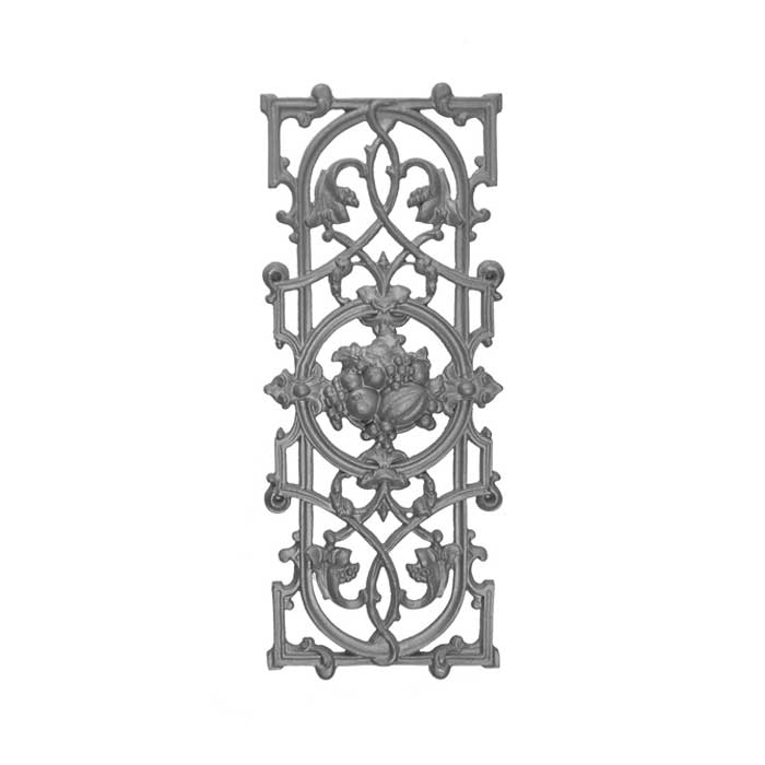 28" Tall Cast Iron Panel, Vineyard Style, Side Backed Out (SBO)