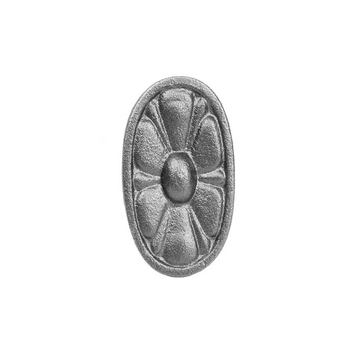 DISCONTINUED- 2" Wide Cast Iron Rosette, Double Faced