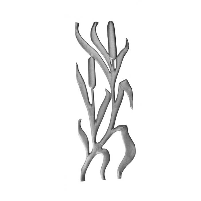 23" Tall Cast Iron Panel, Cattail Style, Double Faced