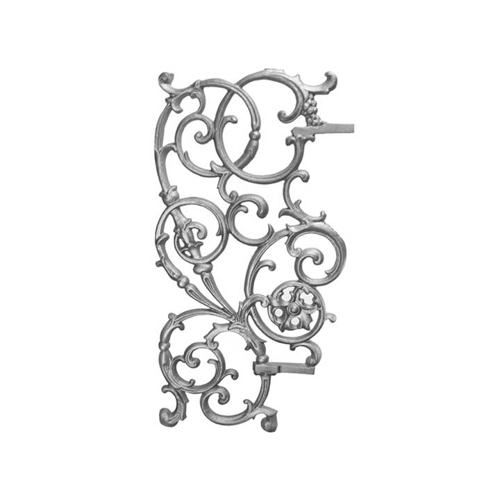 31" Tall Cast Iron Panel, Pontalba Style, Single Faced, Left