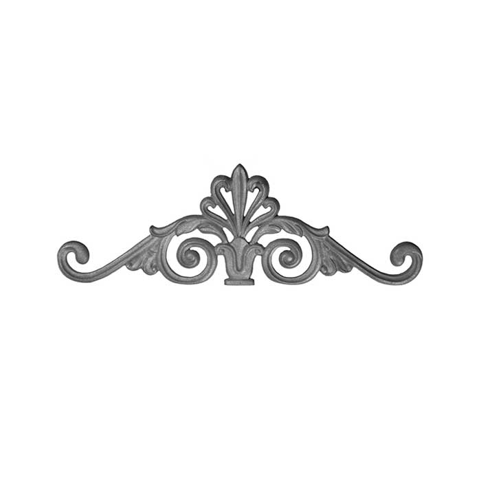 Cast Iron Gate Crown, 7" Tall, Single Faced