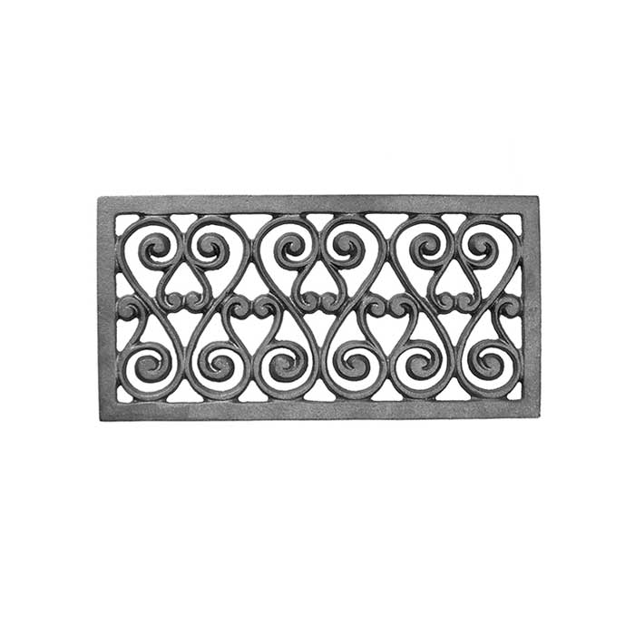 12-1/2" wide x 6-1/2" tall Cast Iron Vent, Single Faced