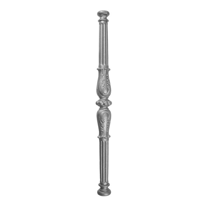 2" dia. Cast Iron Baluster w/Center Collar Design, 28-3/4" Tall, Double Faced