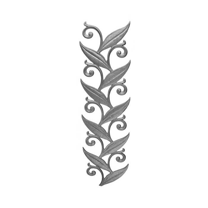 30-1/2" Tall Cast Iron Panel, Banana Leaf Style, Double Faced