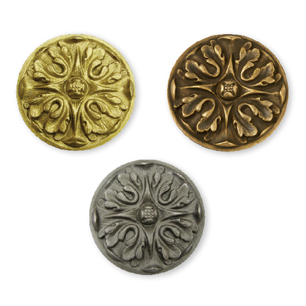 Bronze Acanthus Style Rosettes, 4-1/2" Outside Diameter 
