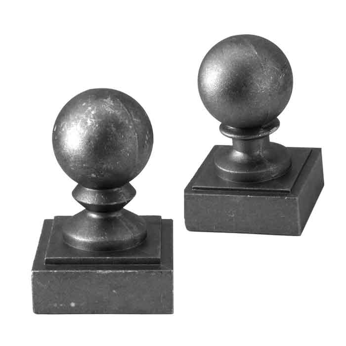 Aluminum Ball Caps for 2", 2-1/2", 3" and 4" Sq. Bar