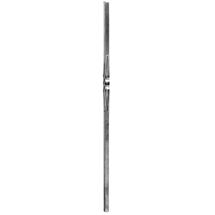 1-3/16" Sq. Aluminum Newel Post w/Spoon Design, 47-1/4" Tall