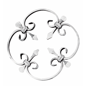 1/2" x 1/4" Forged Aluminum Quatrefoil Panel, 10-1/4" in diameter