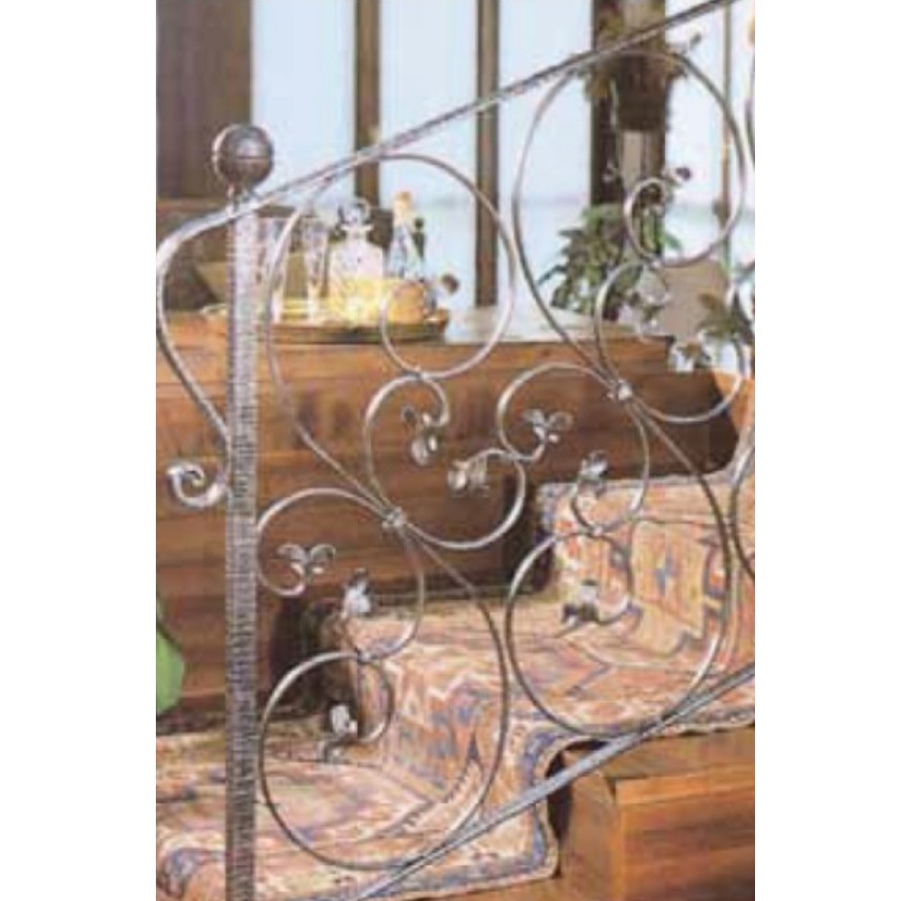 Aluminum Scroll Panel Staircase Railing Design