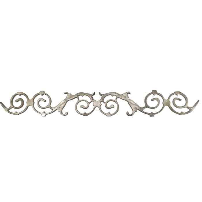28-3/4" Wide Aluminum Infill Casting with Scroll and Leaf Pattern
