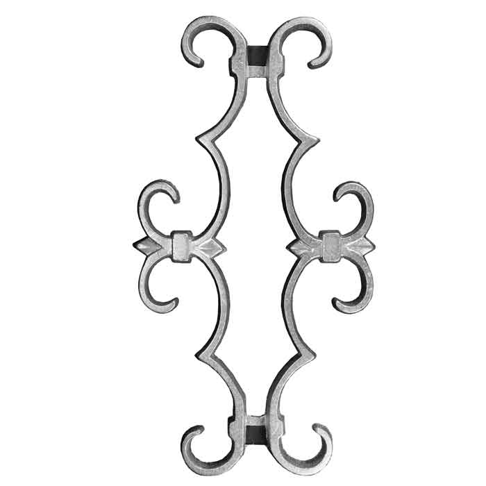Picket Casting for 1/2" sq., Aluminum, 12-5/8" Tall, Single Faced, with Weld Tabs