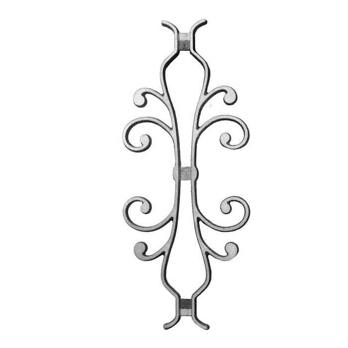 16" Tall Aluminum Picket Castings for 1/2", 5/8" and 3/4" Square Bar with Weld Tabs