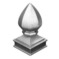 Aluminum Pineapple Caps, Die Cast, for 2" and 2-1/2" Square Bar