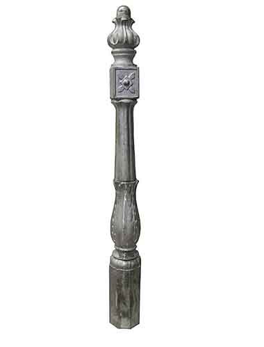  Raphael Aluminum Post, 5" Octagonal Base, 48-1/8" High, 2 piece