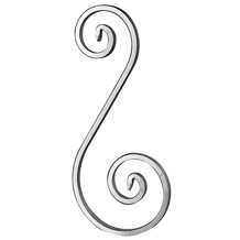 1/2" x 1/4" Forged Aluminum S-Scroll, 11-7/16" Tall