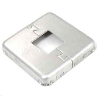 Aluminum Puzzle-Lock Split Flanges for 1-1/2" & 2" Square Bar