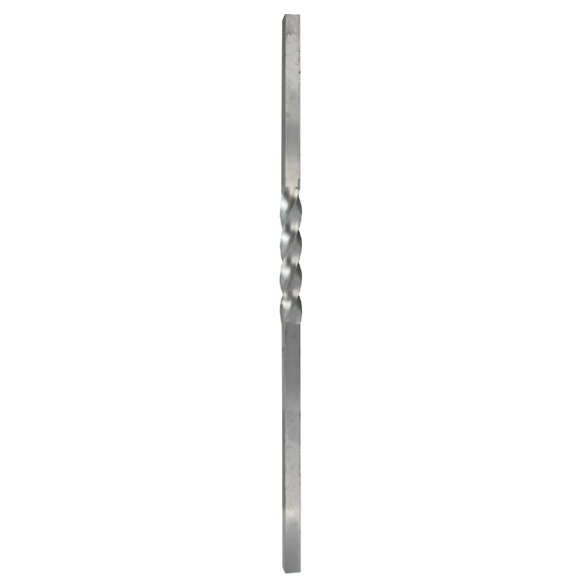 1-1/4" Sq. Aluminum Newel Post w/ Center Twist