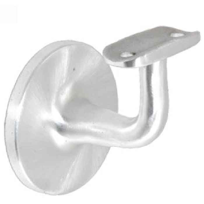 Universal Saddle Wall Mount Handrail Brackets in Satin Aluminum