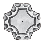 2-1/2" sq. Steel Base Plate, 1/4" Thick