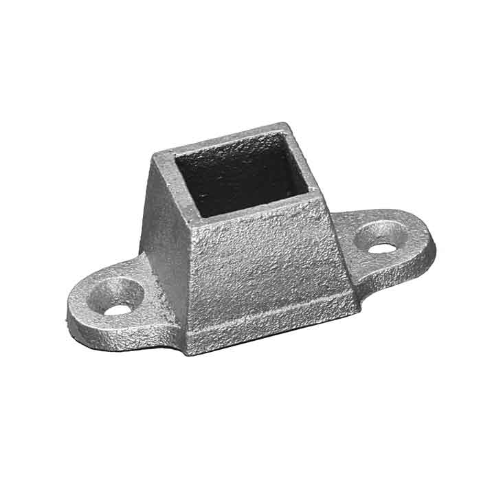 Base Shoe for 1" sq., Cast Aluminum, w/two tabs