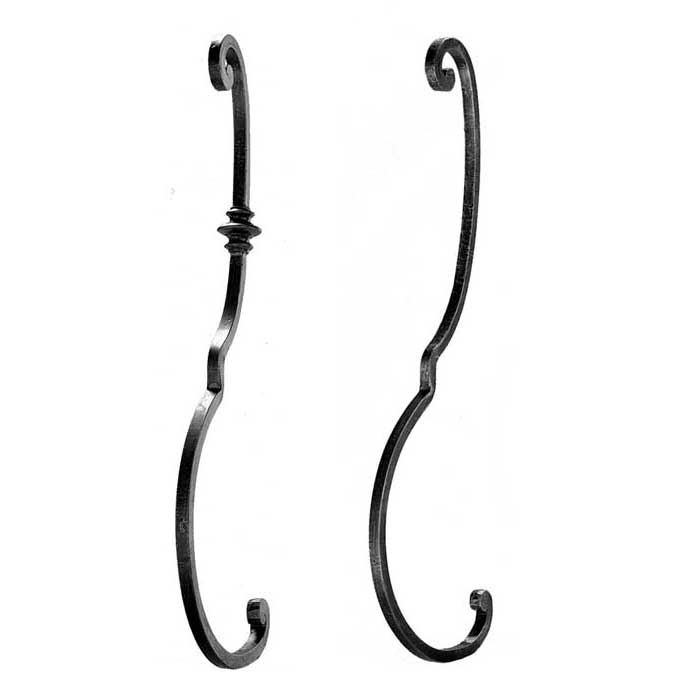 3/4" square Forged Belly Balusters