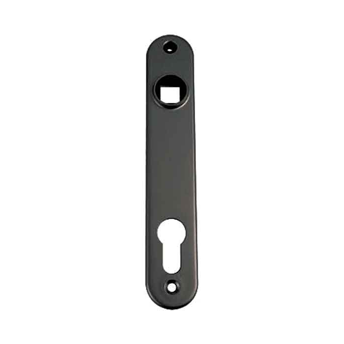 Black Aluminum Cover Plates for Locinox Mortise Locks, 2 Pieces