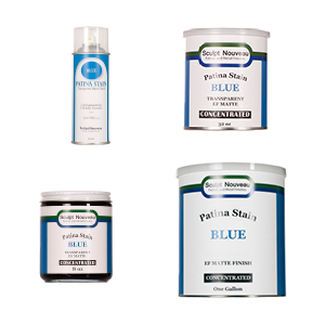 Sculpt Nouveau Patina Stain in Blue for use on any metal.