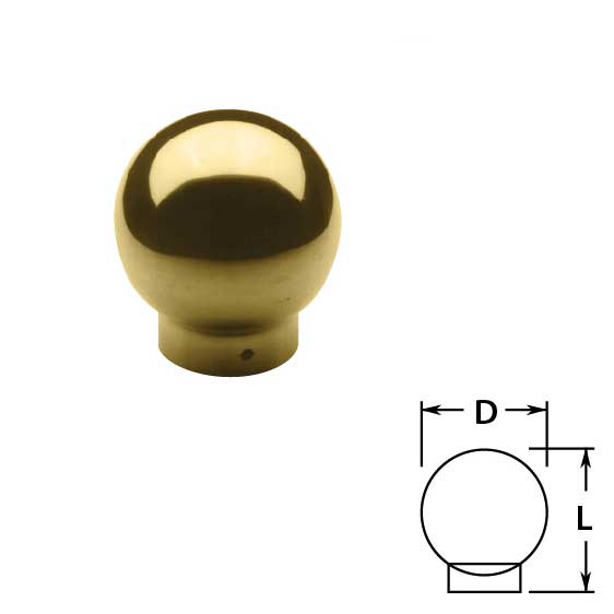 Ball Single Outlets in Brass